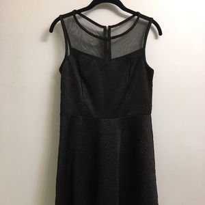 Classic LBD black dress, sheer detail